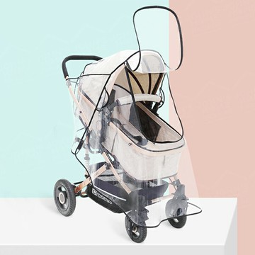 嬰兒車防雨罩 拉鏈U型開口 環保PEVA材質 童車雨罩 推車傘 推車雨衣 擋風擋雨罩 傘車【ZM0501】《約翰家庭百貨