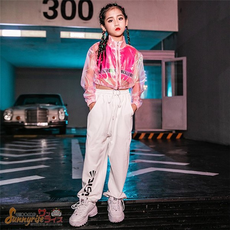 セットアップ キッズ ダンス衣装 長ズボン パンツ 練習着 HIPHOP シャツ 子供服 ヒップホップ 2点セット チェック柄 演出服 長袖  チアガール 女の子