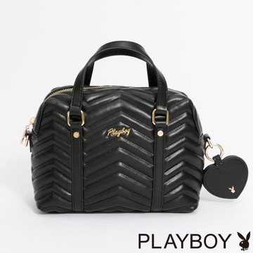 PLAYBOY - 波士頓包附長背帶 Femme系列 - 黑色