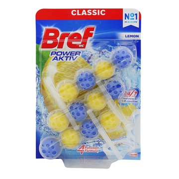 BREF 掛勾式馬桶潔廁球-檸檬3入*50g