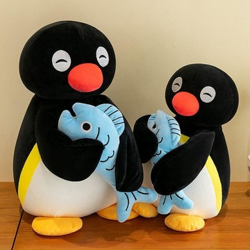 限時優惠'💕️企鵝玩偶 抱枕公仔 pingu家族 毛絨娃娃 毛絨玩具 生日禮物 可愛禮物 居家裝飾 畢業禮物 房間抱枕