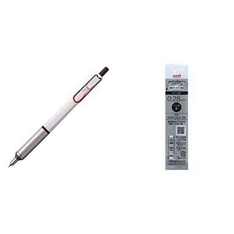 セット買い三菱鉛筆 油性ボールペン ジェットストリームエッジ 0.28 ホワイトレッド SXN100328W.15  ボールペン替芯  roHyIbbyM2, 文具、ステーショナリー