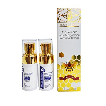 AUS LIFE 澳思萊 蜂肽奇蹟美白霜50ml+靚白活顏肌因菁華露30ml套組 美白保濕修護  1組