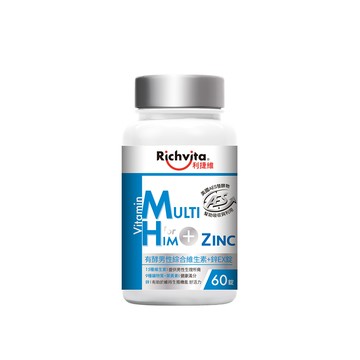 Richvita 有酵男性綜合維生素+鋅EX (60錠/罐)
