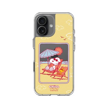 iPhone 17 Clear Case（相機按鈕） 透明 - 史努比 Snoopy - 曬太陽