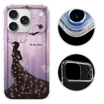 KnowStar iPhone17/16/15/14/13/12系列 奧地利彩鑽防摔手機殼-雪姬Air/16e/ProMax/Plus/SE/XR