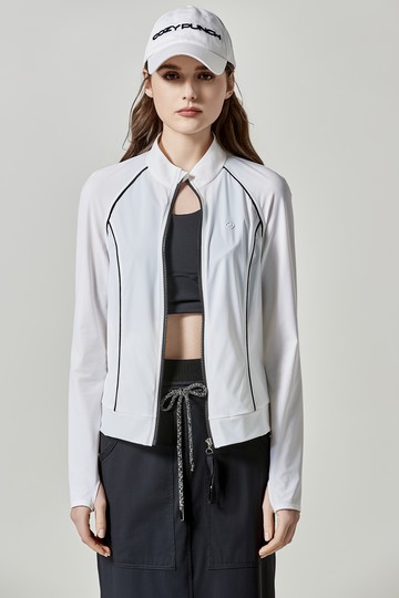 涼感機能鑲跳色邊外套