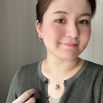 野莓塔 14KGF 紫黃晶 堇青石 碧璽 紅寶石 耳環 / 耳夾