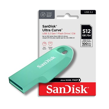【台灣保固】SanDisk CZ550 Ultra Curve 512G 湖水綠 USB 3.2 隨身碟 代理商公司貨