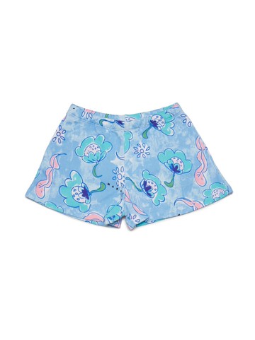 Marni Kids - floral-print cotton mini shorts - kids - Cotton - 12 yrs - Blue