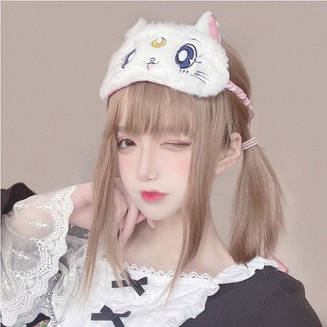 遮光眼罩🎀 美少女戰士貓咪護眼罩睡眠透氣女男士卡通遮光貓咪眼罩