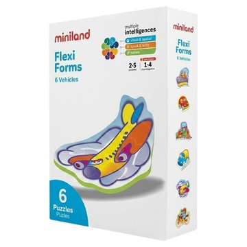 miniland 交通工具可水洗軟質厚拼圖組  18片  1盒