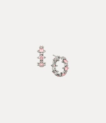 Vivienne Westwood Warwick Earrings Platinum-pink-nano-crystal-cz- Platinum-pink-nano-crystal-cz- Women