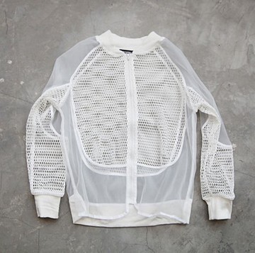 【JP.美日韓】網紗鏤空蕾絲透氣防曬衣夾克外套男棒球外套 歐美大牌設計  少見設計