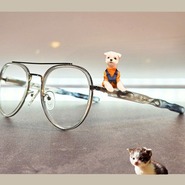 帥鏡_鼻樑上的毛孩工藝 (把寵物毛髮 溶入手工眼鏡) / 款式多色