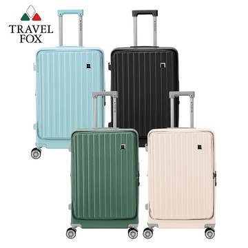 【TRAVEL FOX 旅狐】 25吋簡約前開上掀式加大拉鍊行李箱