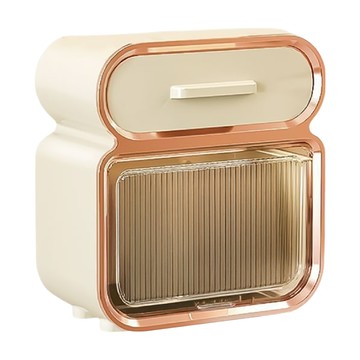 小麥購物 奶油風壁掛面紙盒 C631 小 284g  奶油白  1個