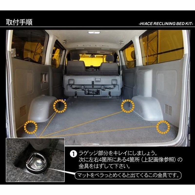 ハイエース/レジアスエース ベッドキット用リクライニングキット