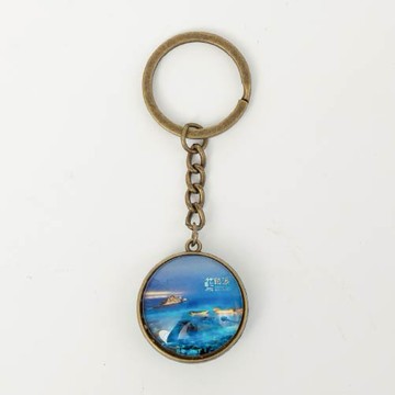 【兵兵友禮】馬祖紀念琉璃鎖圈吊飾系列-藍眼淚