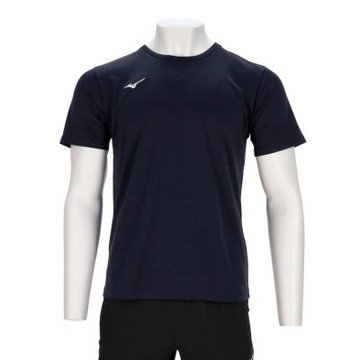 Mizuno 美津濃 男款 丈青色 T恤 訓練 慢跑 運動 休閒 短袖 32TAC01114