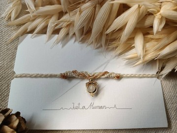 執心 | 鋰輝石 圖騰蠟線編織 精緻手繩 可調節抽繩