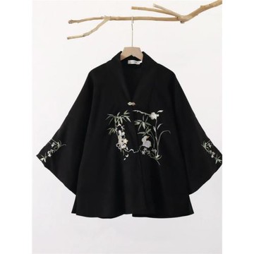 唐裝女裝中國風年輕款外套秋中式漢服改良旗袍復古民國倒大袖上衣