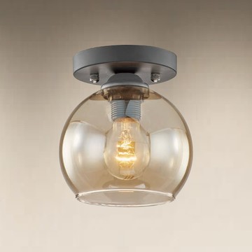 電鍍干邑色玻璃吸頂燈 F85-09-K4008