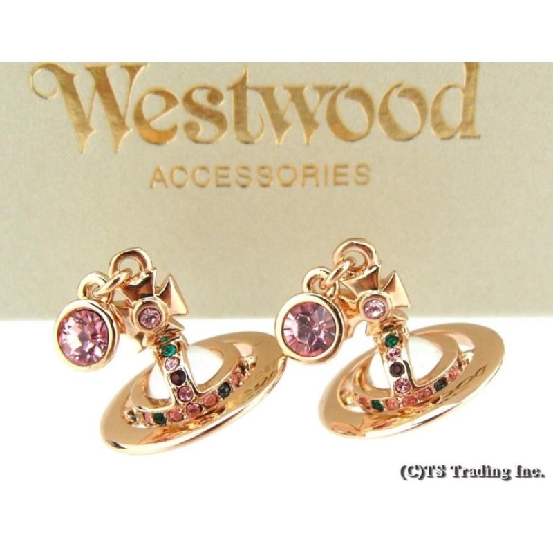 Vivienne Westwood ヴィヴィアン ウエストウッド New Petite Orb Earrings 新 プチ オーブ ピアス (PK  GOLD) | LINEブランドカタログ