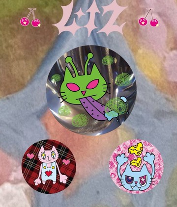 外星貓咪徽章組