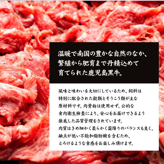 鹿児島黒牛 切り落とし 500g A4 牛肉 肉 ブランド牛 国産 もも肉 ももスライス 薄切り肉 食材 焼肉 すき焼き 牛丼 料理 冷凍 送料無料