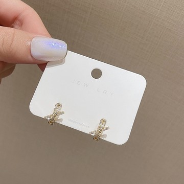 蝴蝶結圈圈耳環 D4702 日韓流行時尚 S925 銀針 小巧 蝴蝶結 耳扣 甜美耳飾 耳環 耳針