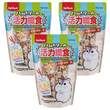 Pet Best 活力纖食 除臭餅乾 3入 倉鼠專用 多種穀物 益生菌配方 營養豐富  除臭  400g