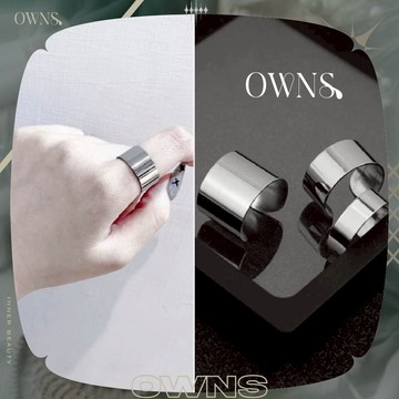 🥀旺斯女孩🥀抗過敏熱銷中 不鏽鋼光面開口戒指 可微調 寬版 指環