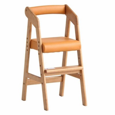 市場 ハイチェア 子供 天然木使用 na-ni 幅35X奥44.5x高さ74cm キャメル 座面高3段階調節 NAC-2868CA