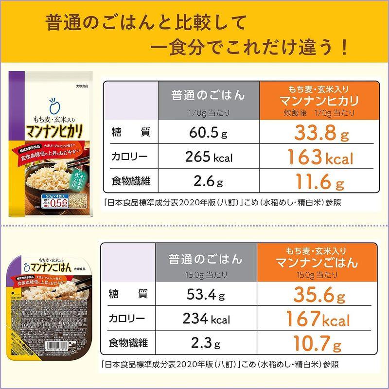 大塚食品 もち麦・玄米入りマンナンごはん 機能性表示食品 150g×12個