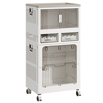 AOTTO 大容量多功能開門折疊收納櫃(書櫃 置物櫃 收納櫃 收納箱 折疊箱)白色