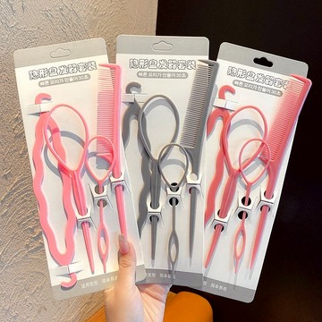 🌸台灣現貨🌸 懶人拉髮器4件組 兒童百變盤髮器 造形盤髮器 穿髮編髮器  蓬鬆髮型造型器