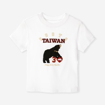 Roots 小童-TAIWAN RELAXED 短袖上衣 (白色)