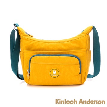 【金安德森】迷霧森林 船型拉鍊斜側包-黃色