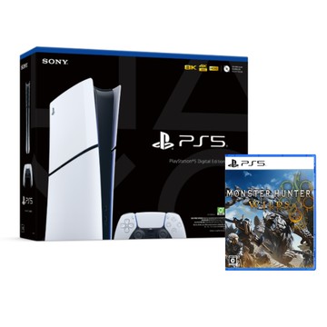 【PlayStation】PS5 Slim 數位版主機+PS5 魔物獵人 荒野 一般版 組合