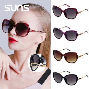 SUNS抗UV太陽眼鏡 時尚淑女精緻大理石造型 共四色 大框顯小臉 S33 台灣製 檢驗合格