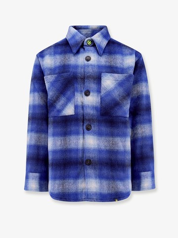 Flannel shirt with back logo print - BARROW - gender_Man