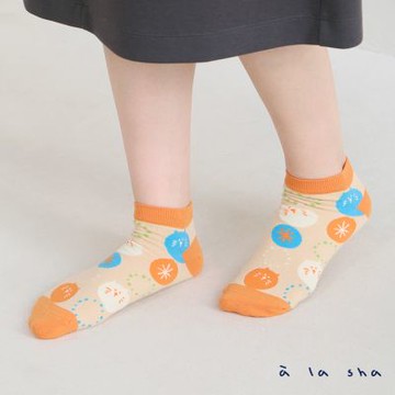 a la sha Q咪圈圈短襪