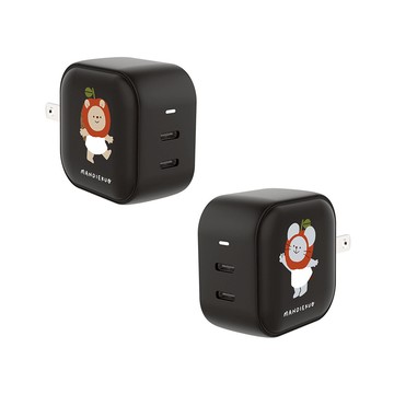 【插畫家聯名】Mandie蘋果好朋友GaN 45W Type-C雙孔充電頭