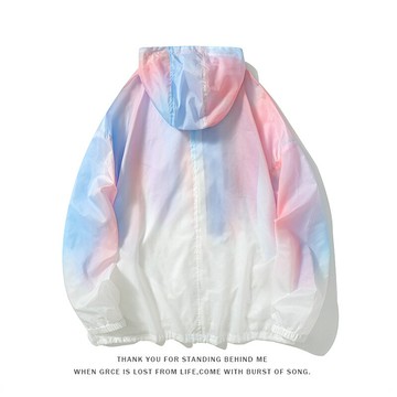 【巴黎精品】防曬外套情侶夾克-造型漸層透氣防曬男女外套2色a1bq5