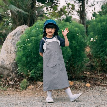 童裝 親子系列 多口袋吊帶洋裝 兩色售S/M/L