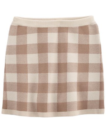 Kid Plaid Sweater Skirt
