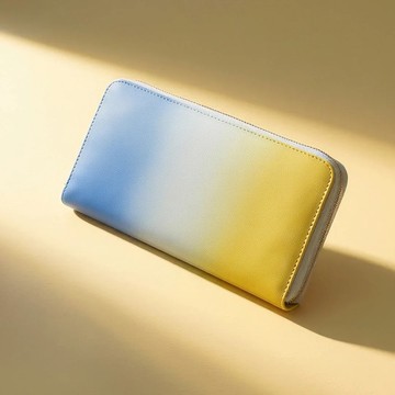 三色漸層 Irodori ㄇ型長夾