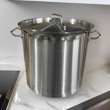 批發三層復底不銹鋼湯桶帶蓋酒店廚房商用特大米桶電磁爐湯鍋鹵肉