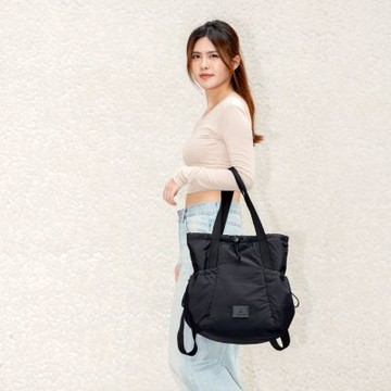 iBrand 輕柔SOFT 2WAYS大容量側背後背包 輕量防潑水(黑色)